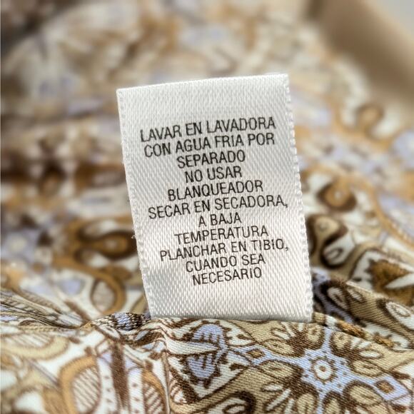 George by Mark Eisen Car Coat Jacket Y2K Lined Toggle Close Pockets Beige Tan XL - Picture 12 of 14